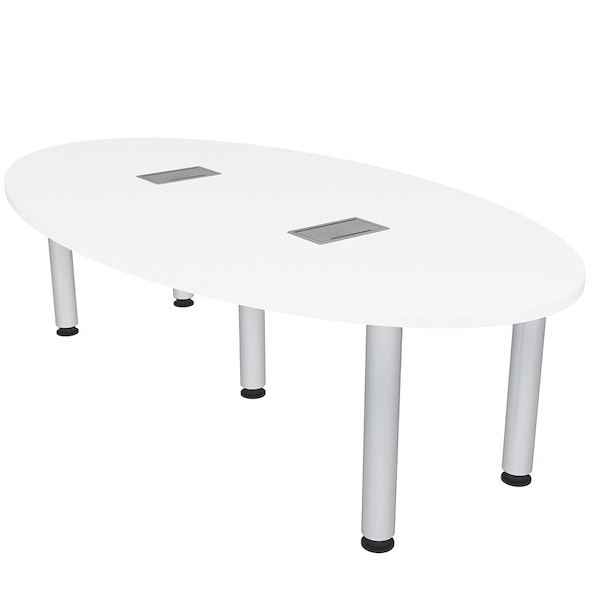 45.25 in W, 84 in L, 29 in H, Engineered Wood Top, White